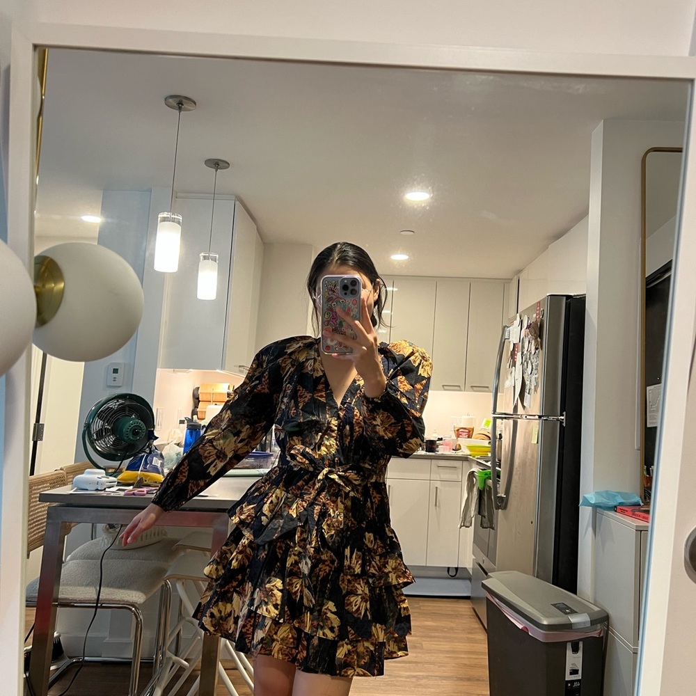 Ulla Johnson Miranda Dress Lupine Long Sleeve Mini Dress - Picture 3 of 6